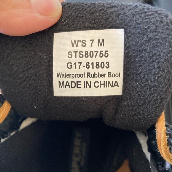 Sperry Women's Waterproof Black Boots Size 7 - Picture 8 of 8